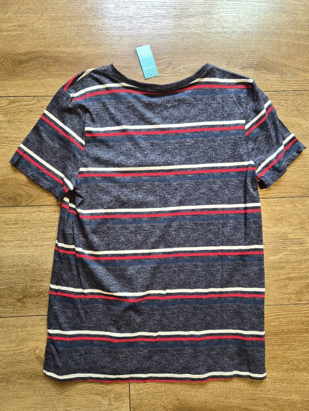 [NWT] Mauirces 24/7 Dawson Americana Striped Crew Neck Tee Blue Red M - Picture 7 of 9